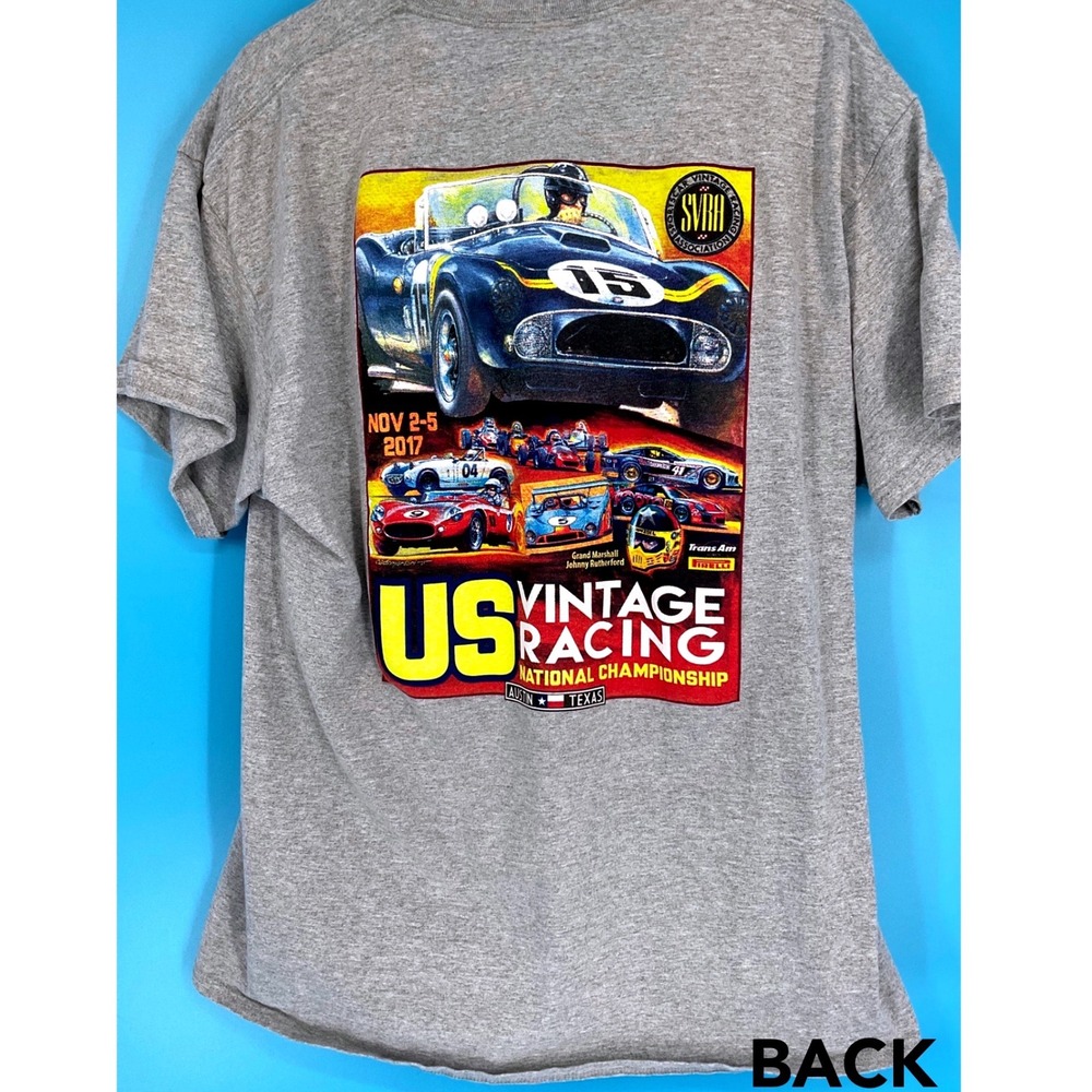 SVRA 2017 US Vintage Racing National Championship Austin Texas Graphic Tee XL